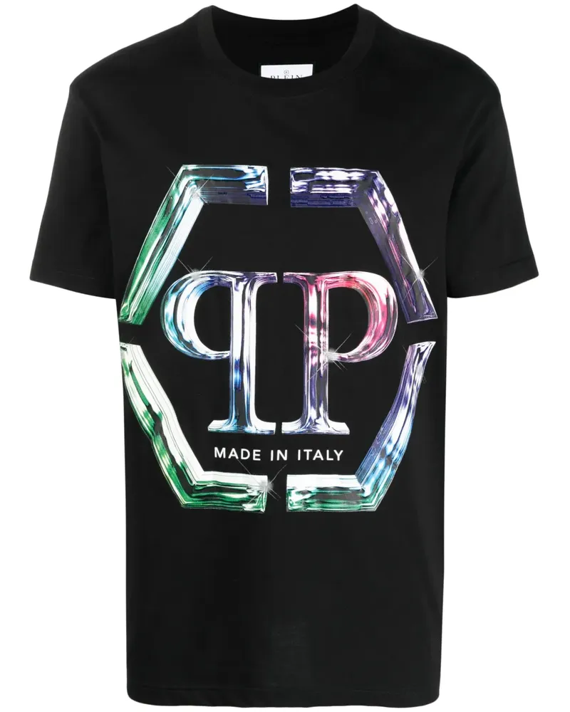 Philipp Plein T-Shirt mit Logo-Print - Schwarz Schwarz