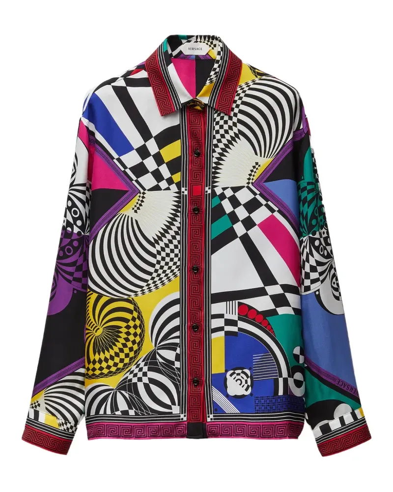 Versace Hemd mit Print - Weiß Weiß