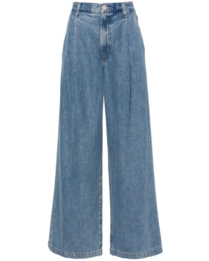 AGOLDE Halbhohe Ellis Wide-Leg-Jeans - Blau Blau