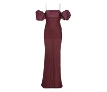 Chiffonkleid mit Puffärmeln