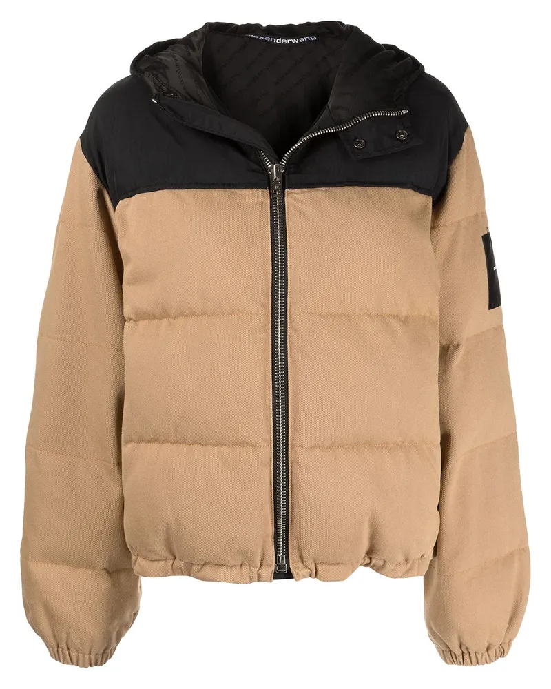 Alexander Wang Steppjacke mit Logo-Patch - Nude Nude