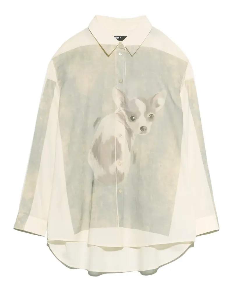 BIMBA Y LOLA Hemd mit Chihuahua-Print - Nude Nude