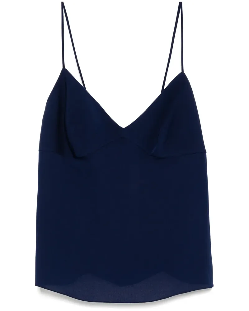 Elie Saab Top aus Seide - Blau Blau
