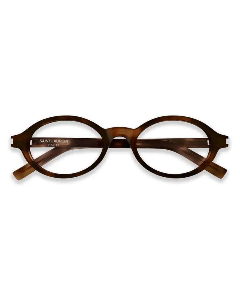 Saint Laurent Jeanne Brille mit rundem Gestell - Braun Braun
