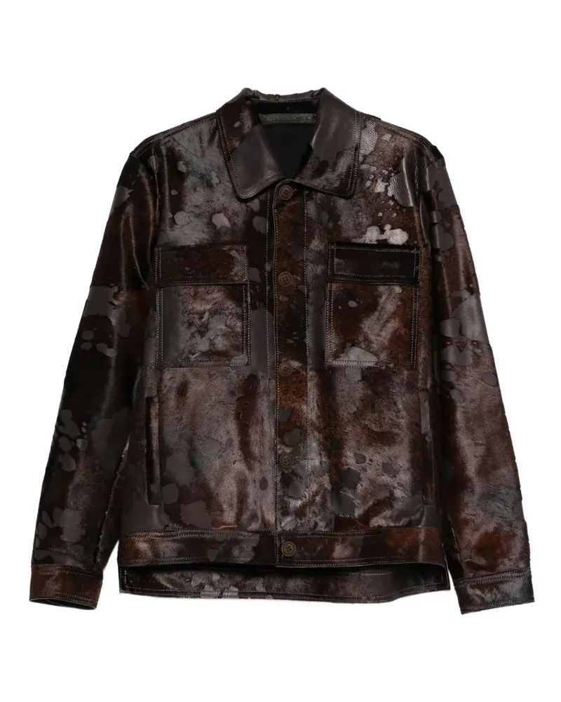 Salvatore Santoro Wildlederjacke mit aufgesetzten Taschen - Braun Braun