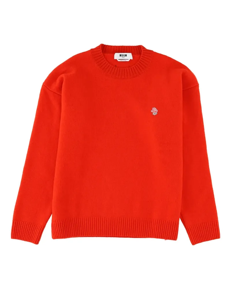 MSGM Pullover mit Rundhalsausschnitt - Rot Rot