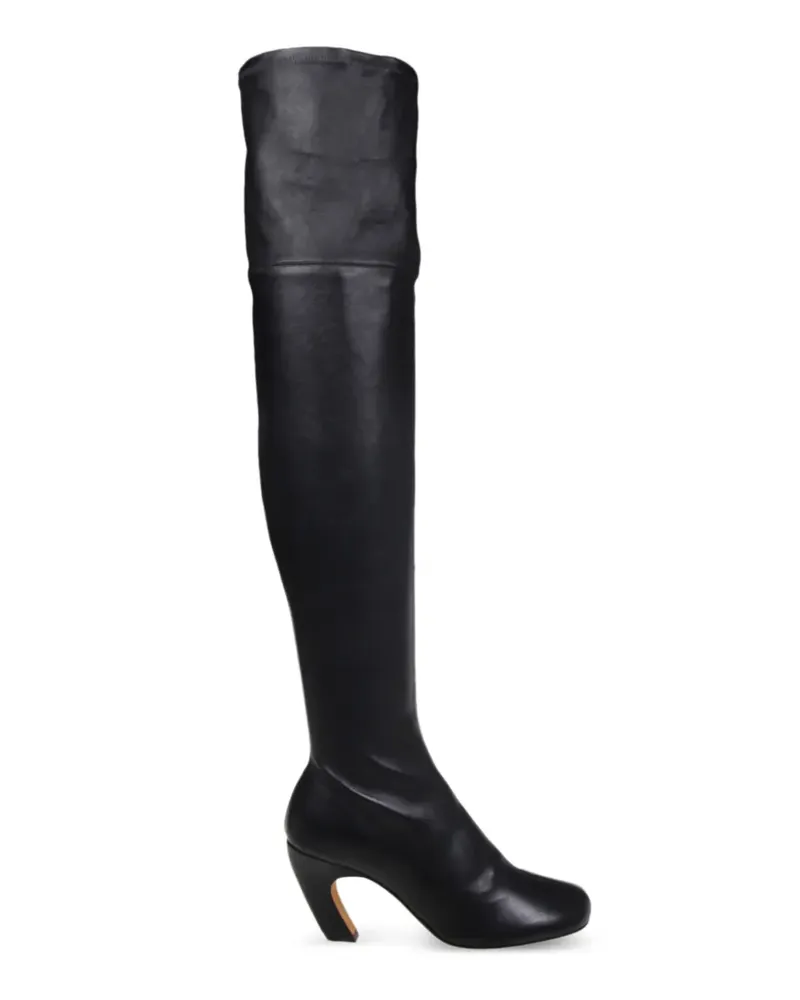 Le Monde Béryl Mica Overknee-Stiefel - Schwarz Schwarz