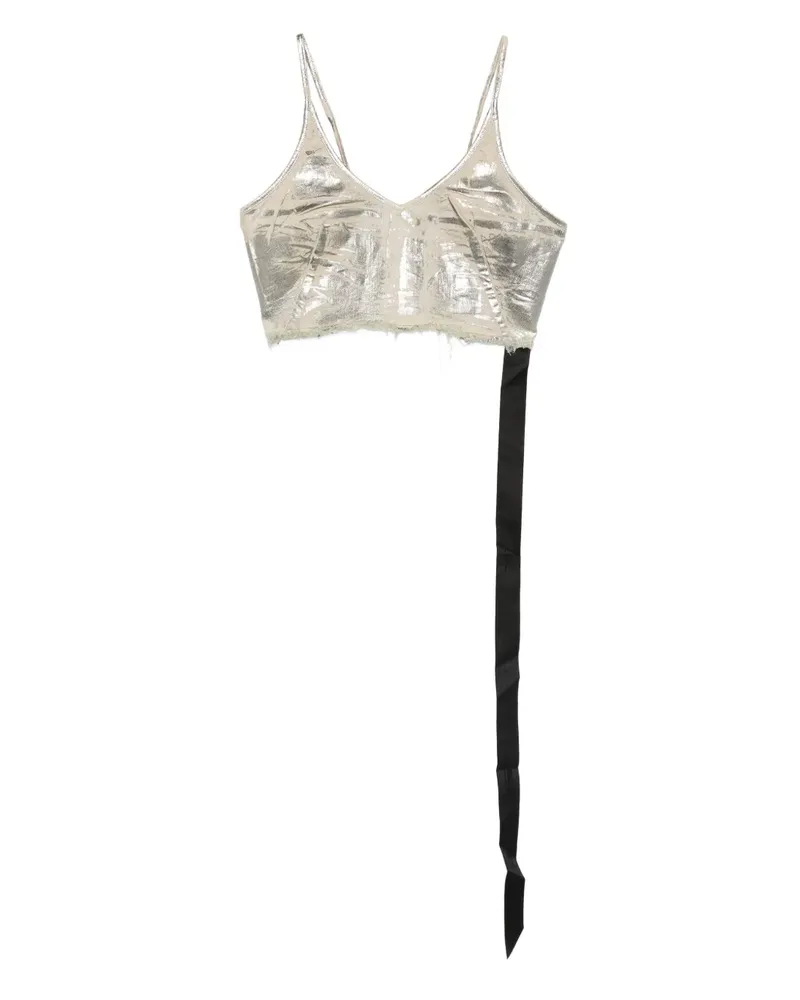 DRKSHDW by Rick Owens Ausgefranstes Oberteil - Silber Silber