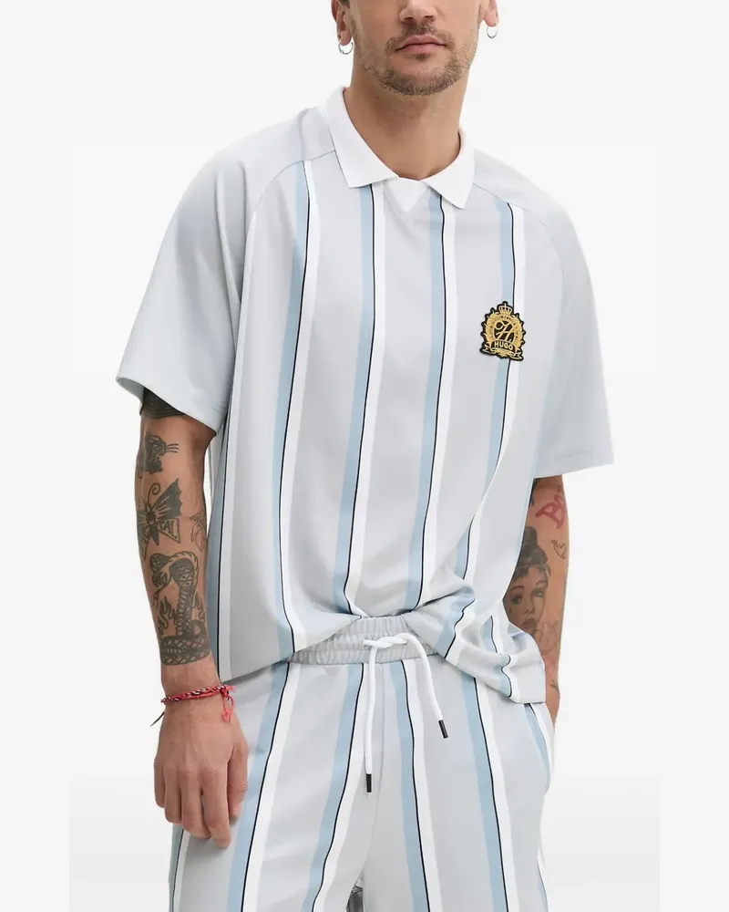 HUGO BOSS Verziertes T-Shirt mit Streifen - Grau Grau