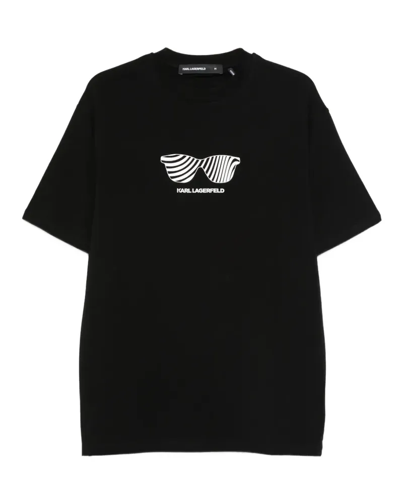 Karl Lagerfeld T-Shirt mit Print - Schwarz Schwarz