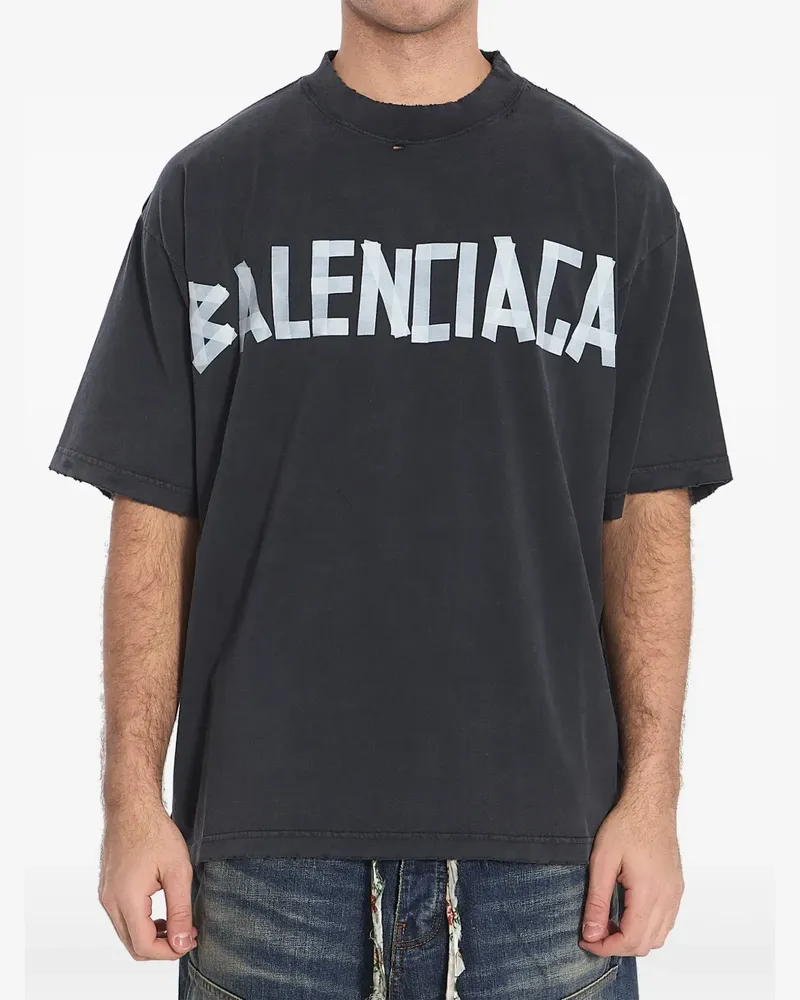Balenciaga Tape Type T-Shirt - Schwarz Schwarz