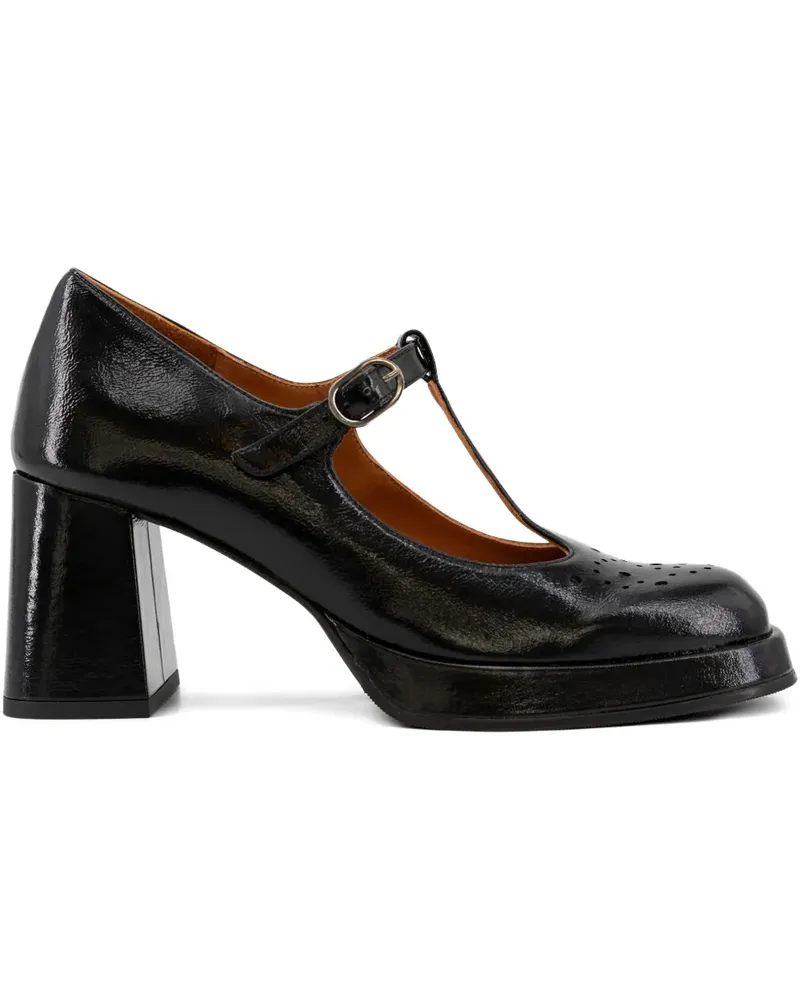 Chie Mihara Pumps mit Blockabsatz 80mm - Schwarz Schwarz