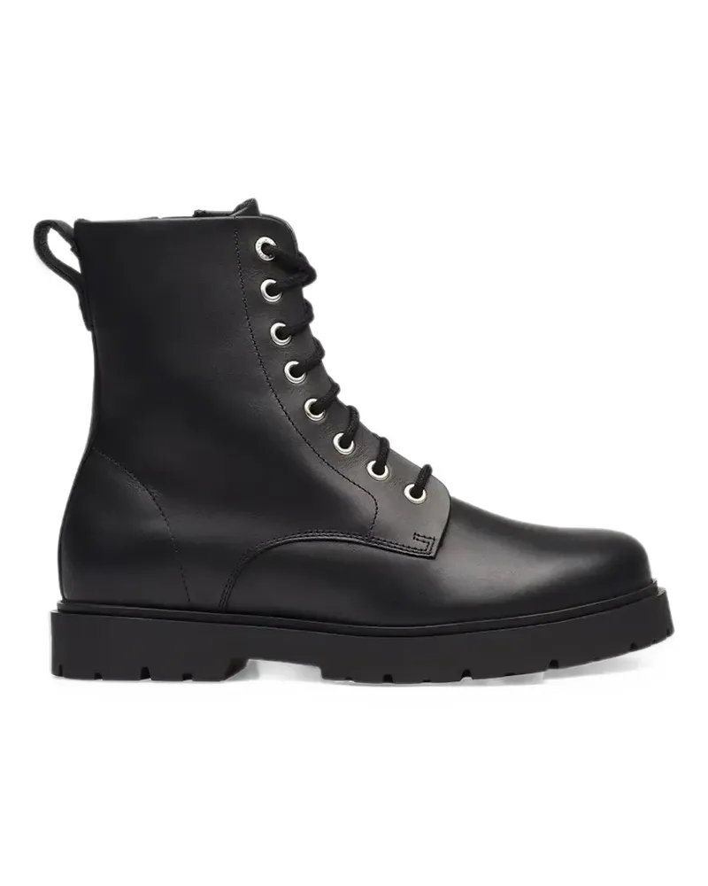 Birkenstock Highwood Mid Bikerstiefel aus Spitze - Schwarz Schwarz