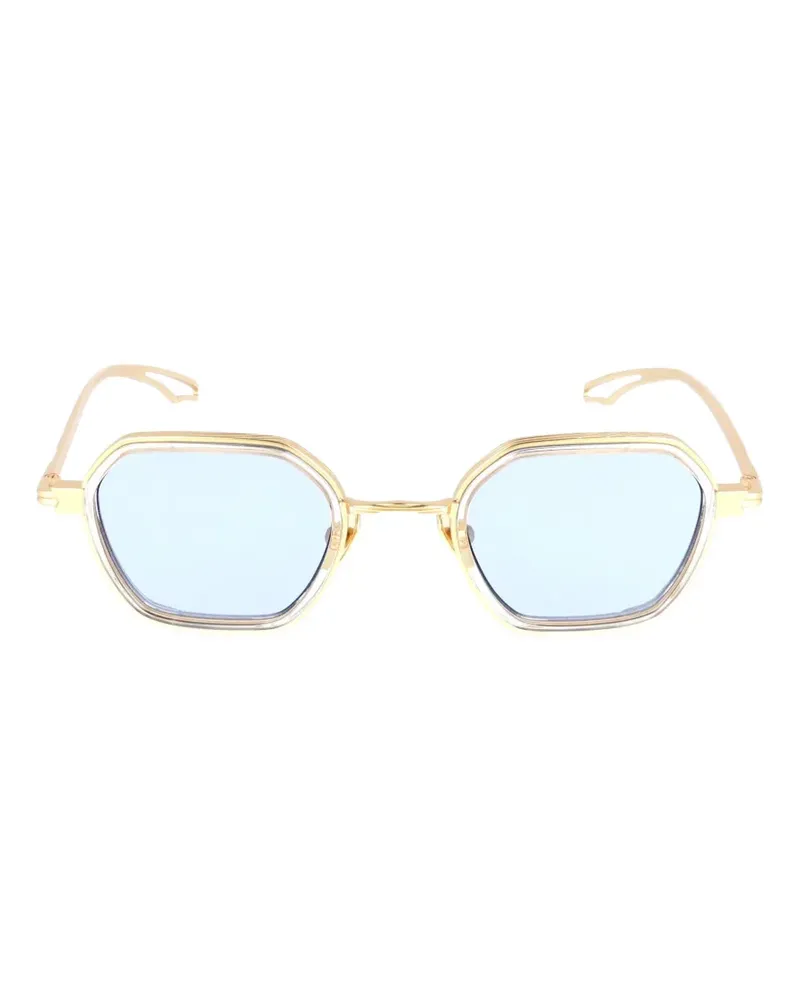 Kyme Elon geometric-frame sunglasses - Gold Gold