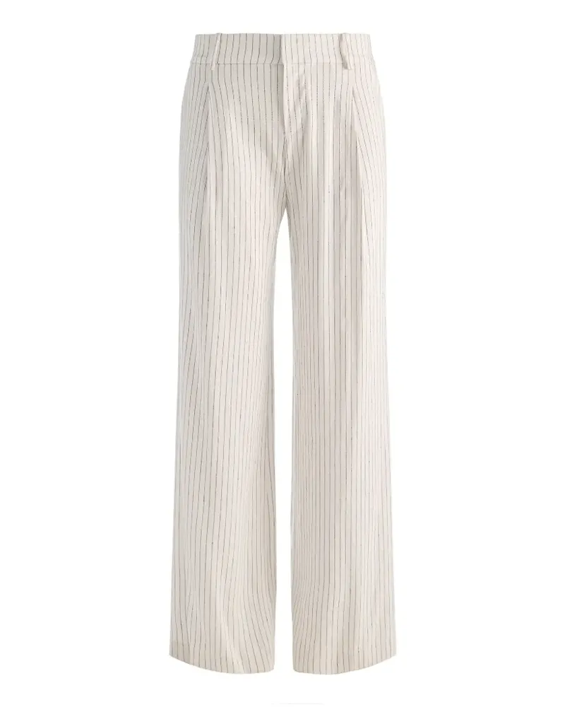 Alice + Olivia Eric stripe-pattern trousers - Nude Nude