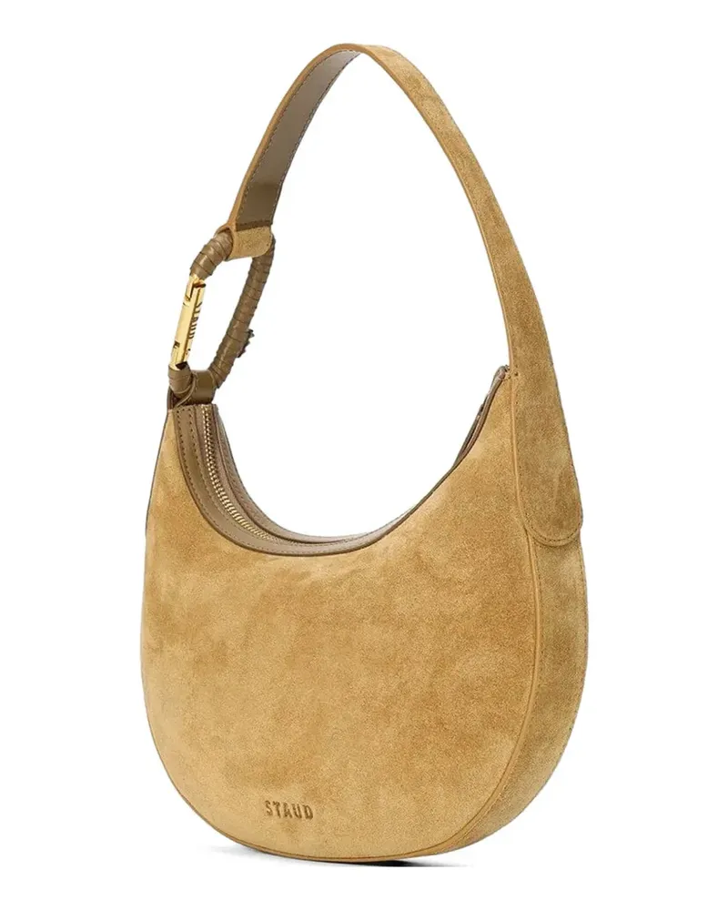 STAUD Alden suede shoulder bag - Nude Nude