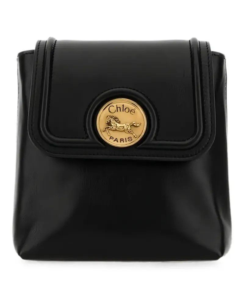Chloé horse medal foldover backpack - Schwarz Schwarz