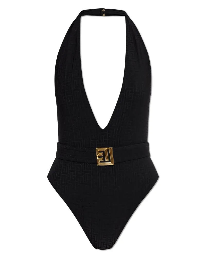 Balmain Klassischer Badeanzug - Schwarz Schwarz