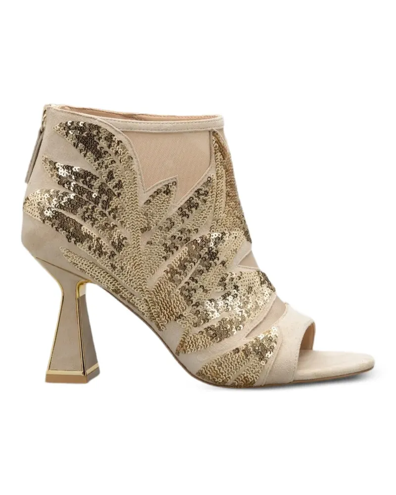 Kat Maconie Fiona sequin-embellishment boots - Gold Gold