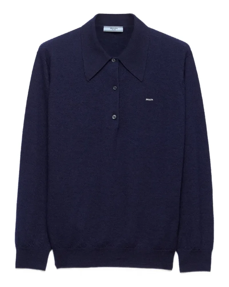 Prada Cashmere polo sweater - Blau Blau