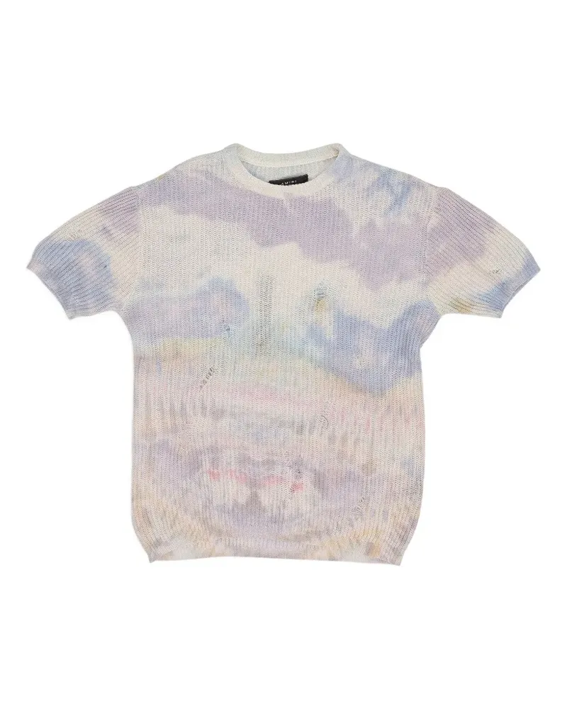 Amiri tie-dye knitted T-shirt - Violett Violett