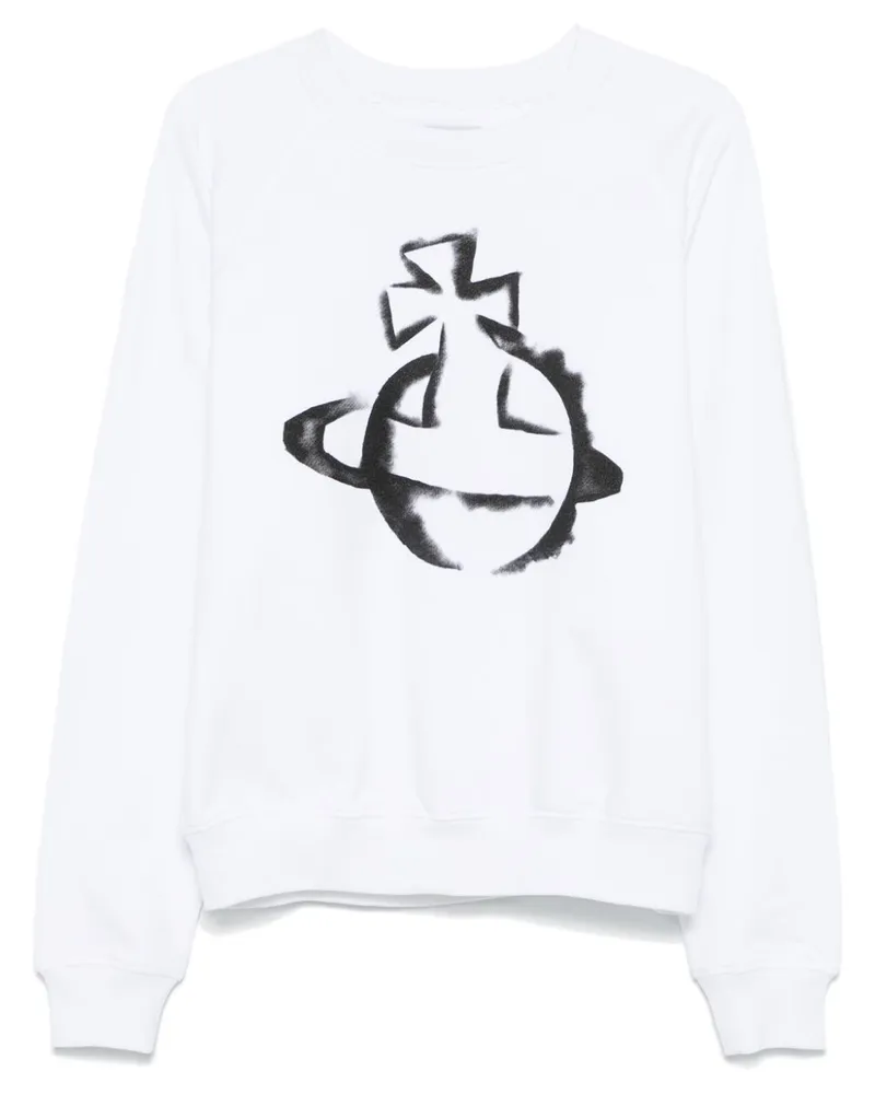 Vivienne Westwood Sweatshirt mit Orb-Print - Weiß Weiß