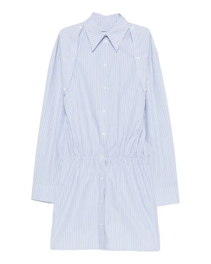 Nanushka Odran striped shirt mini dress - Blau Blau