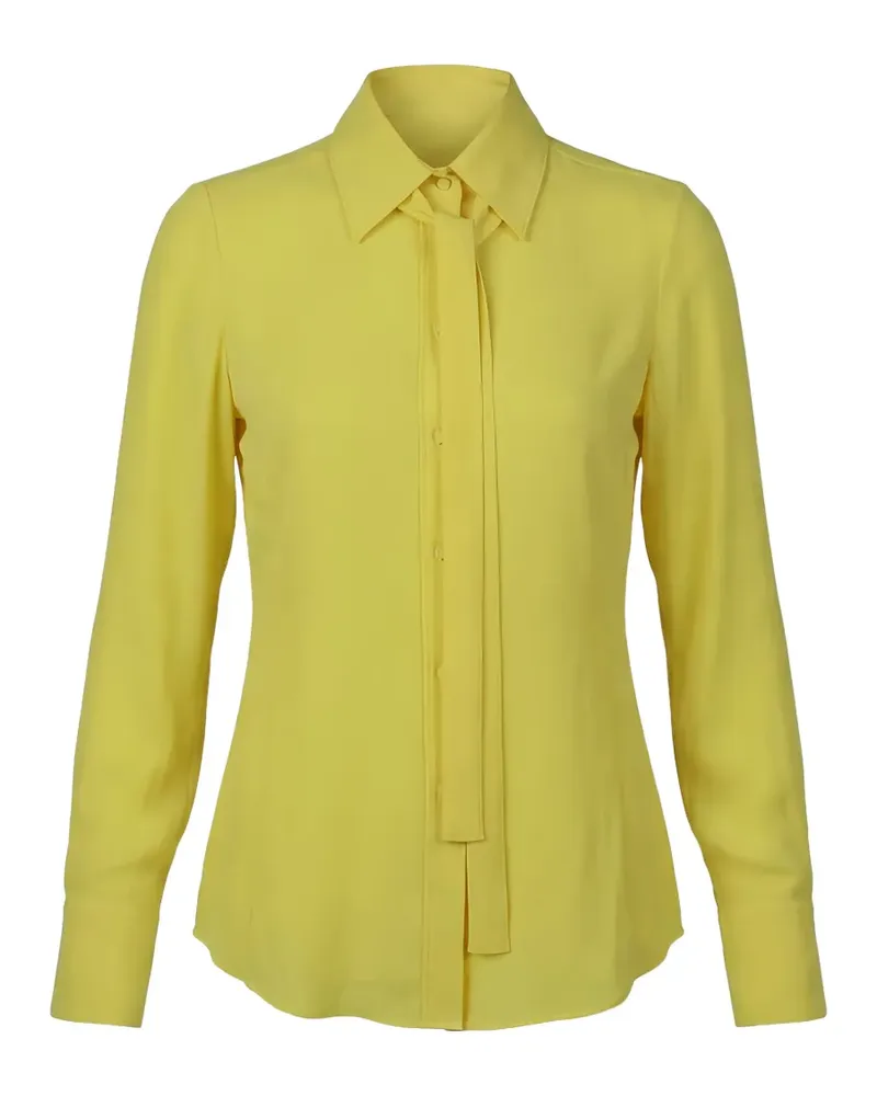 Valentino Garavani lavallière-neck long-sleeve shirt - Gelb Gelb