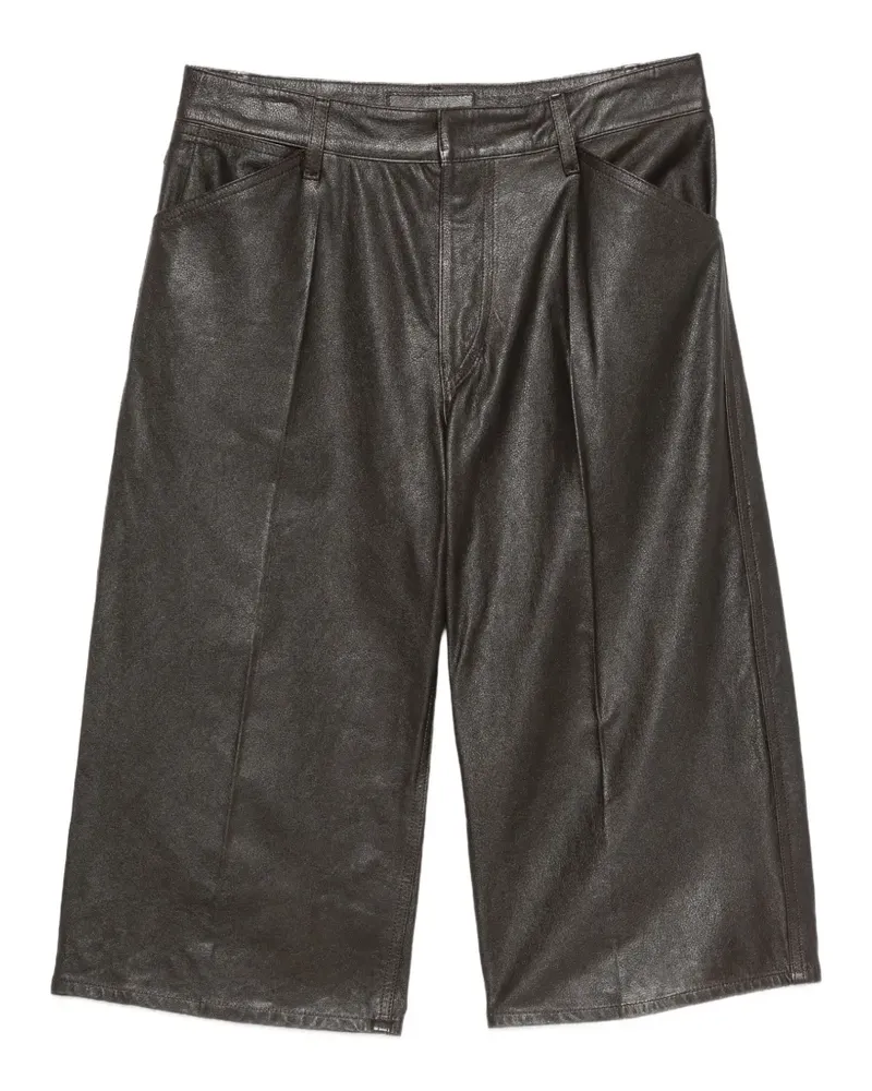 Christophe Lemaire leather shorts - Braun Braun