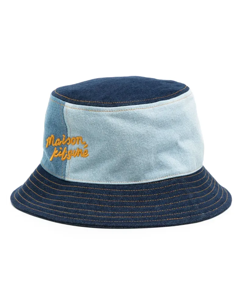 Kitsuné Jeans-Fischerhut mit Logo-Stickerei - Blau Blau