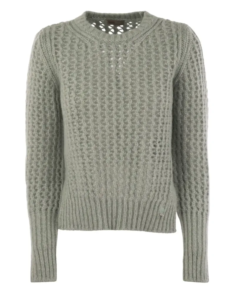 Herno Pullover mit Lochstrickmuster - Grün Grün