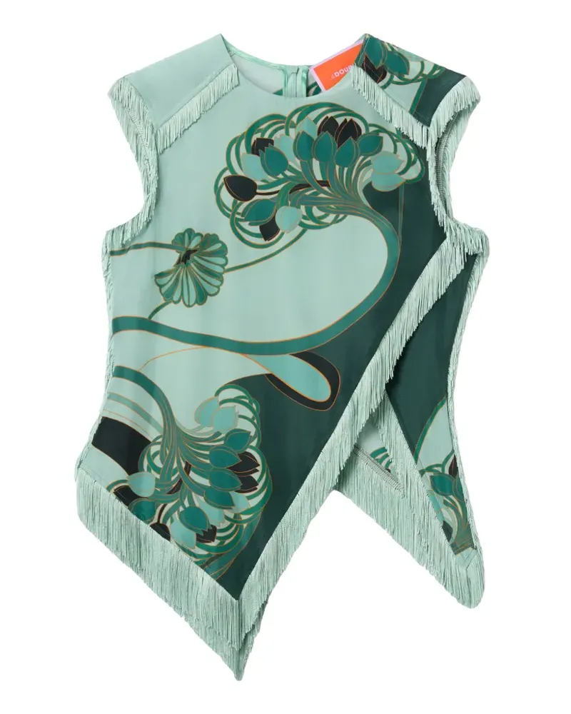 La DoubleJ Fransen-Oberteil - Grün Grün