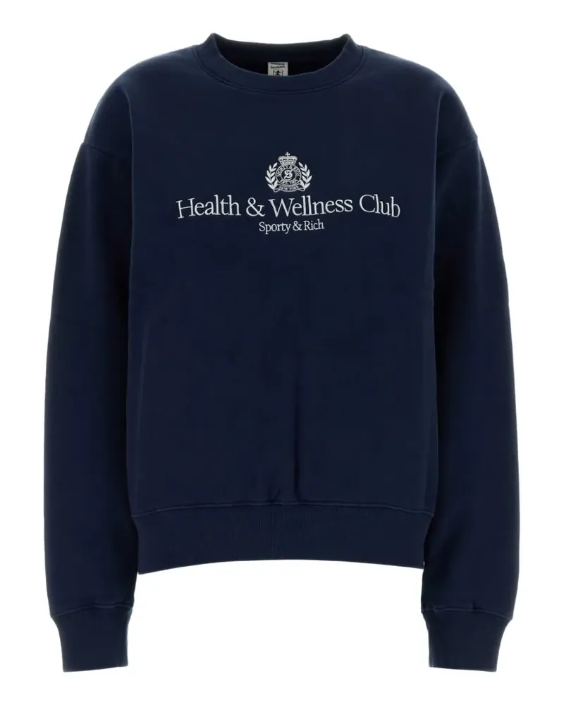 SPORTY & RICH logo-print sweatshirt - Blau Blau