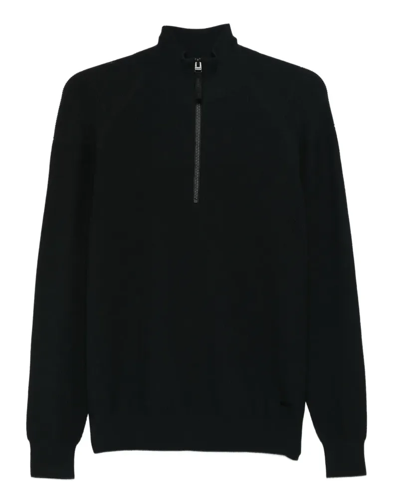 AlphaTauri half-zip roll-neck sweater - Schwarz Schwarz