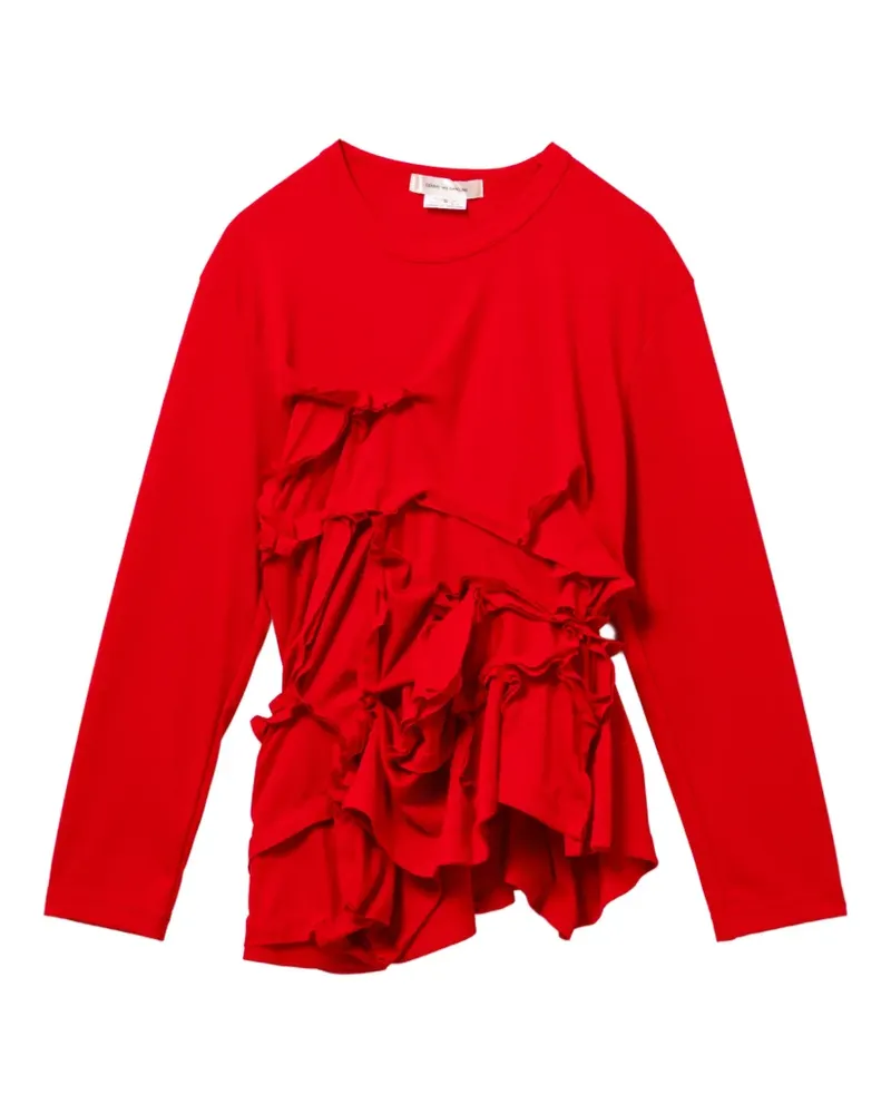Comme des Garçons Top mit Rüschen - Rot Rot
