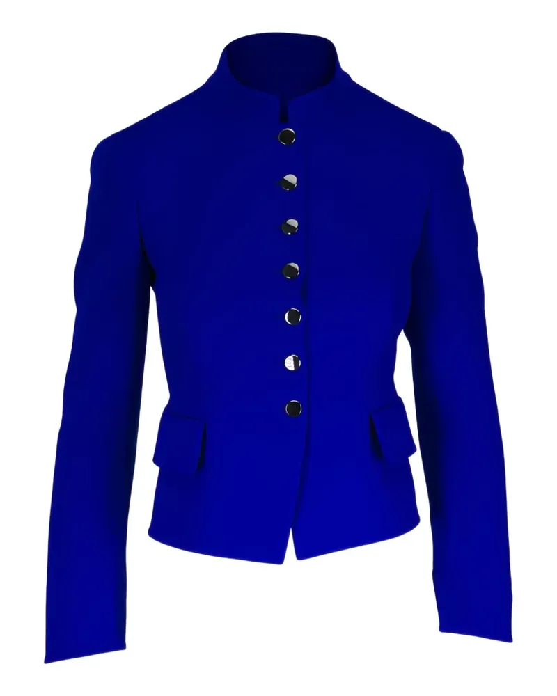 Akris mandarin-collar jacket - Blau Blau