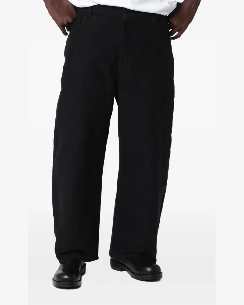 Studio Nicholson Volume Hose mit weitem Bein - Schwarz Schwarz
