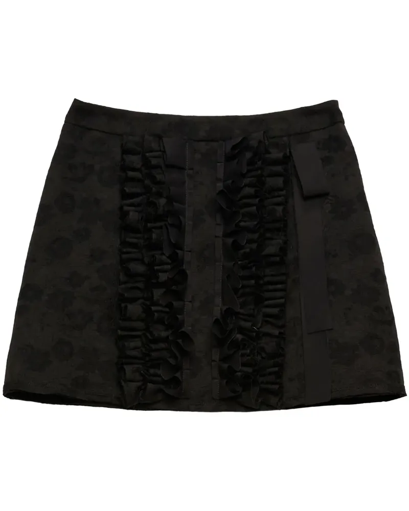 MSGM Minirock mit Rüschen - Schwarz Schwarz