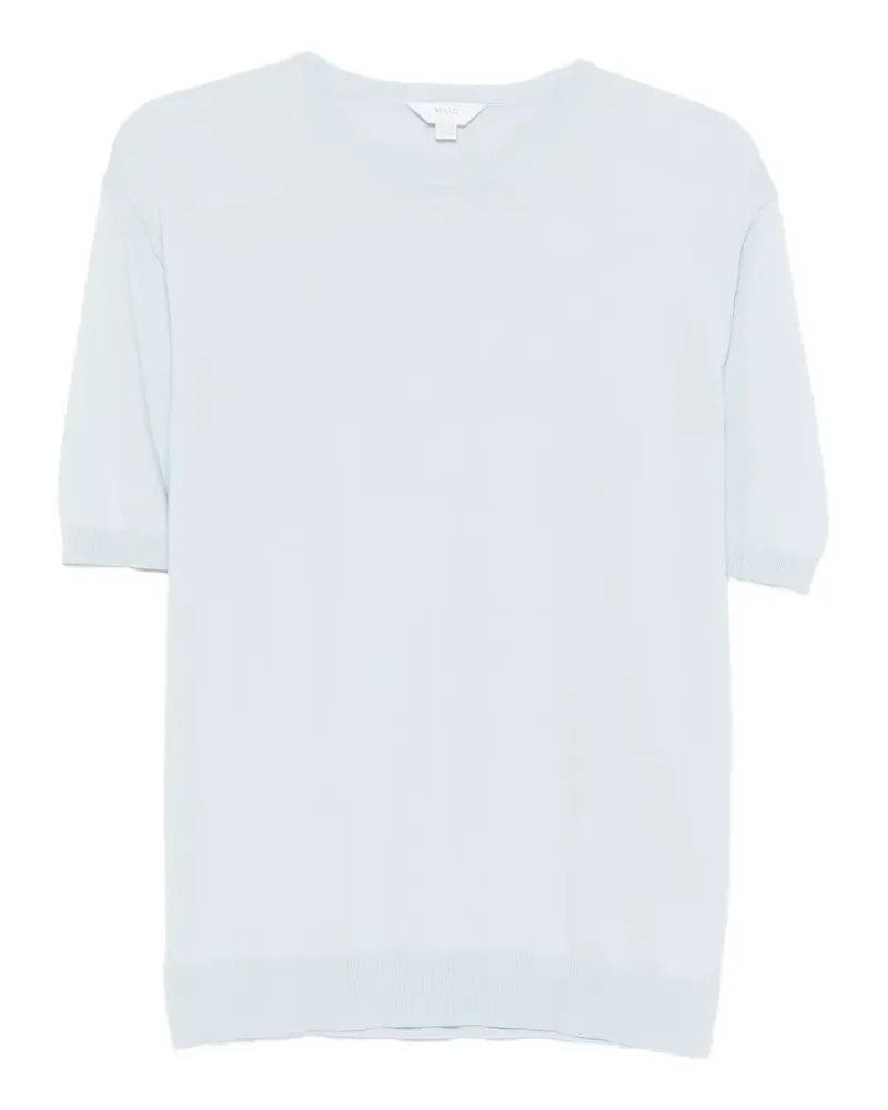 Malo Gestricktes T-Shirt - Blau Blau