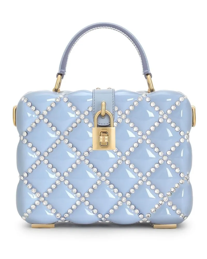 Dolce & Gabbana Mini-Tasche mit Kristallen Blau