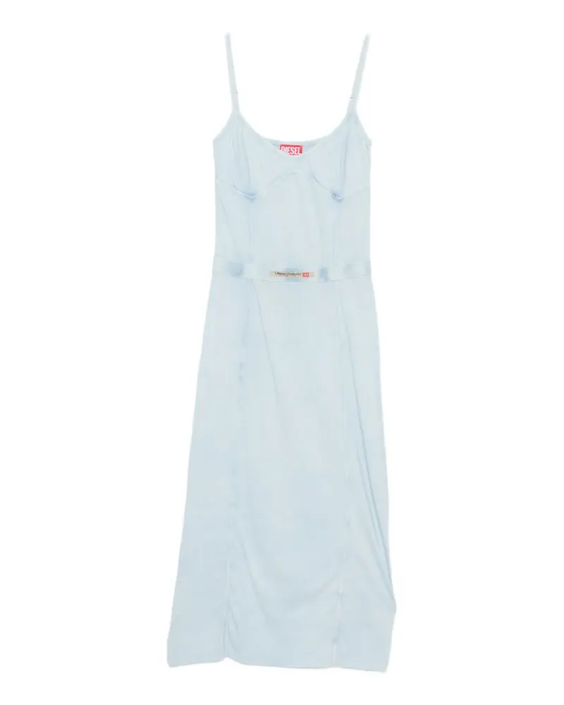 Diesel D-Ony Midikleid mit Riemen - Blau Blau