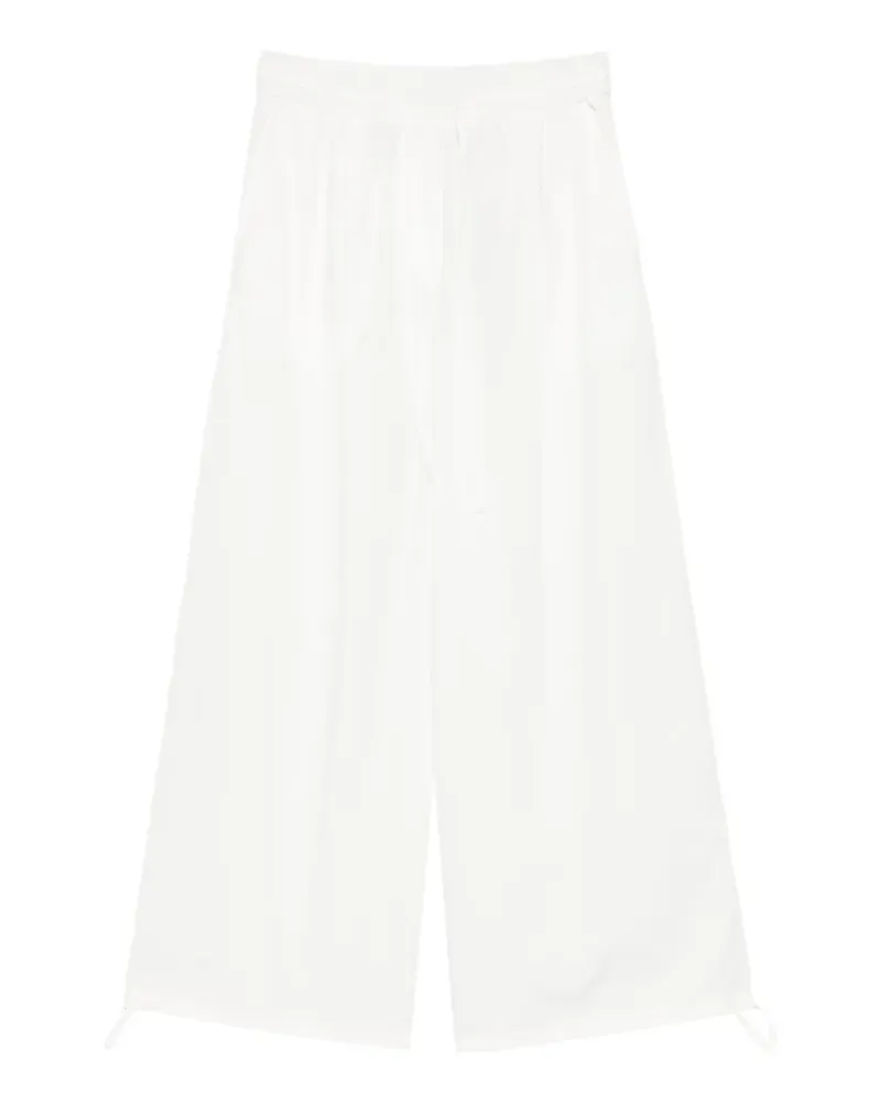 Max Mara drawstring wide-leg trousers - Weiß Weiß
