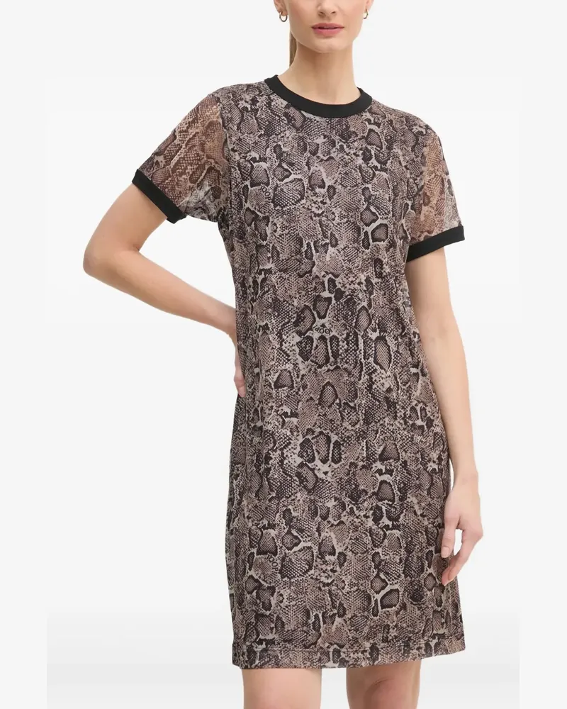 JOOP! Kleid mit Schlangenleder-Print - Braun Braun