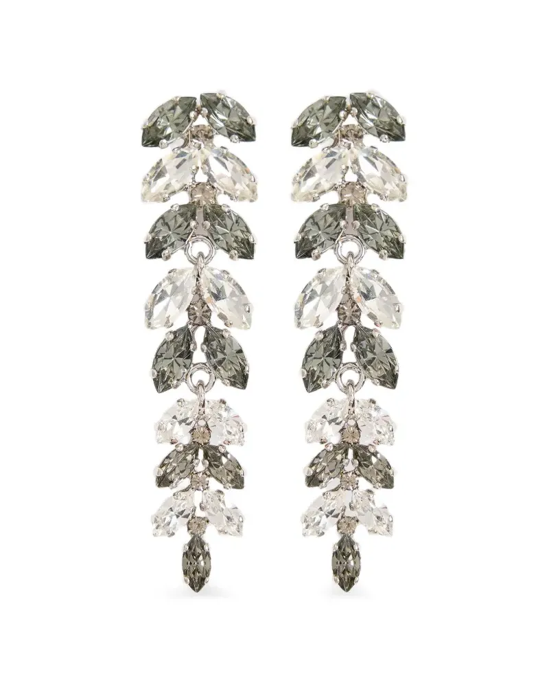 Erdem crystal-embellished drop earrings - Silber Silber