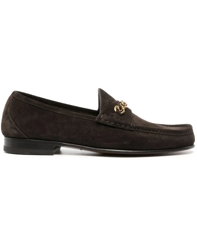 Tom Ford Loafer aus Wildleder mit Kettendetail - Braun Braun