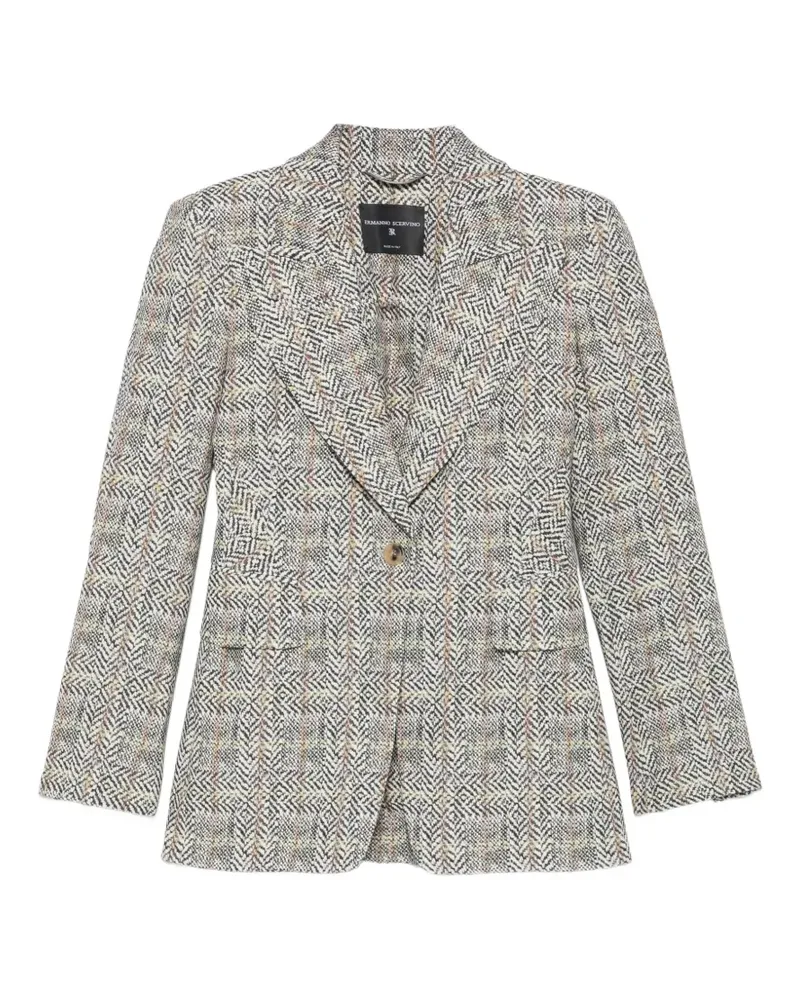 Ermanno Scervino Sakko mit Karomuster - Grau Grau