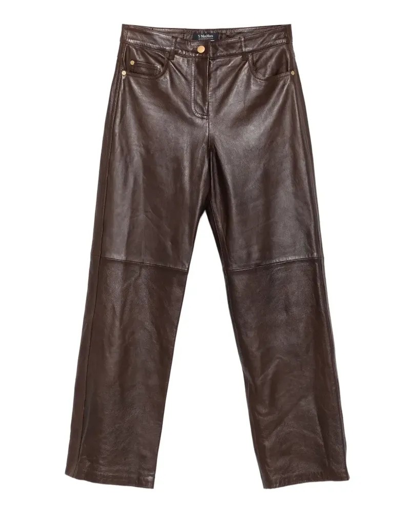 Max Mara Pesca leather trousers - Braun Braun