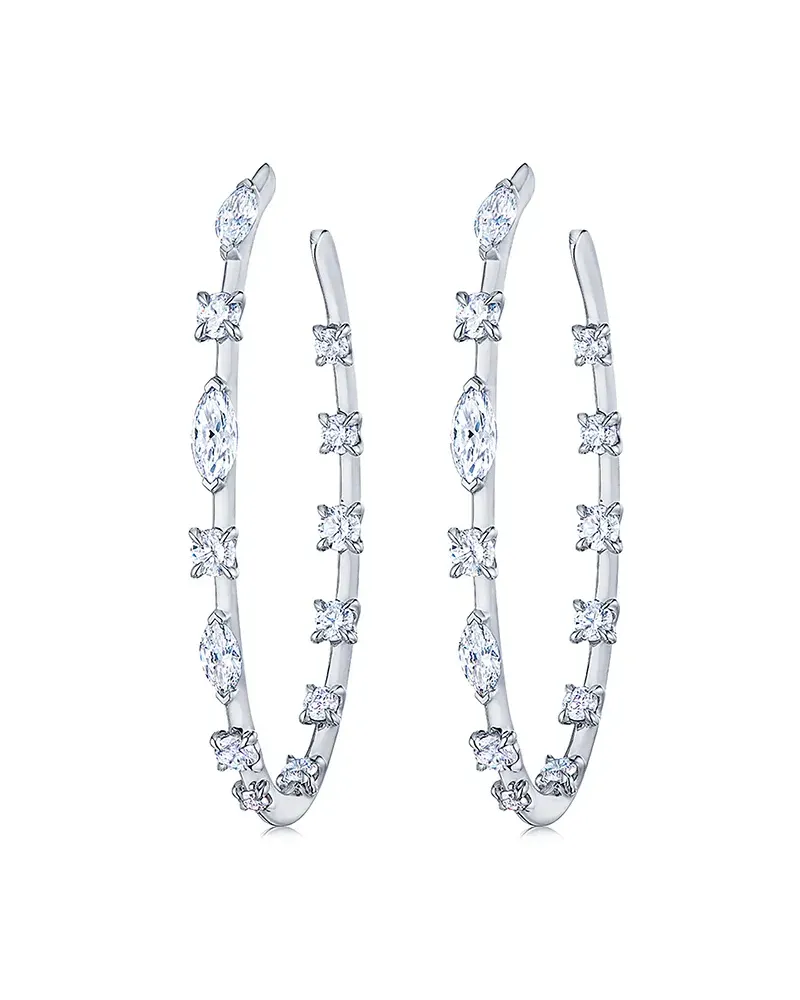 KWIAT 18kt Starry Night Weißgoldcreolen mit Diamanten - Silber Silber