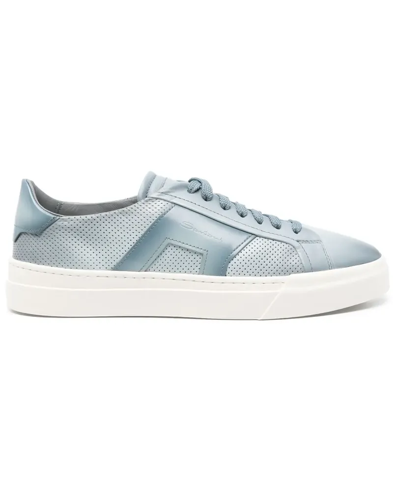 Santoni Double Buckle Sneakers Blau