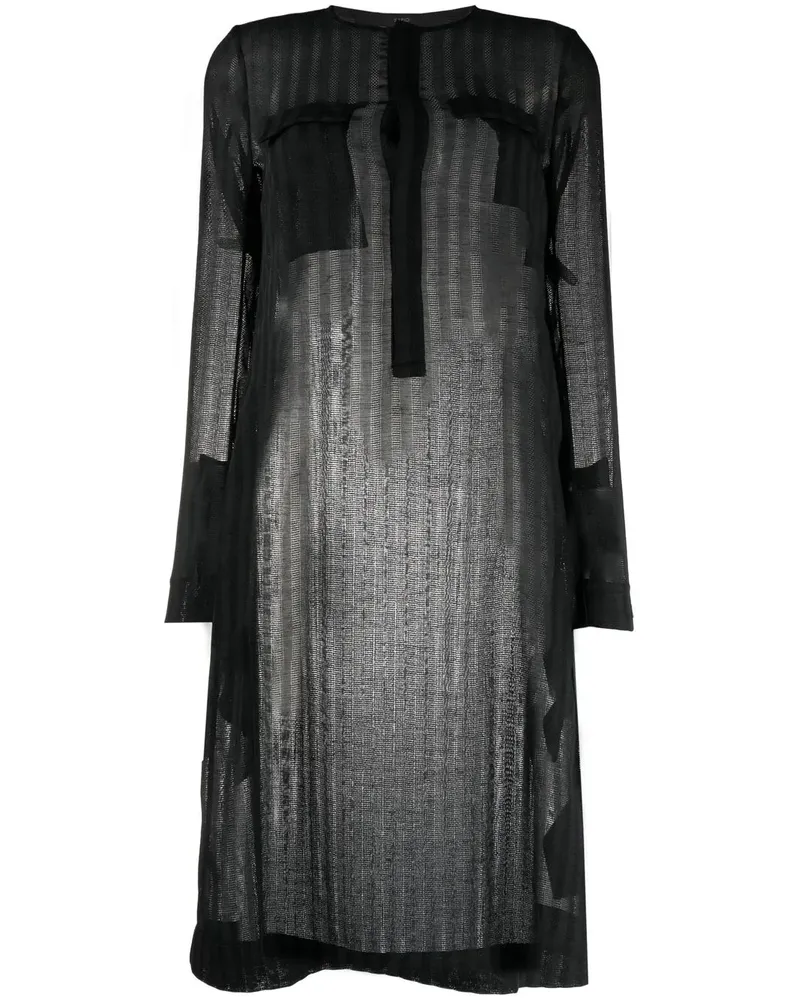 Sapio Gestreiftes Oversized-T-Shirt - Schwarz Schwarz